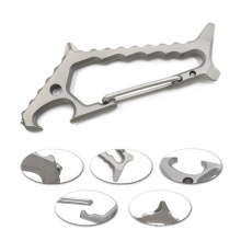 Titanium Shark EDC Tool Carabiner with bottle opener